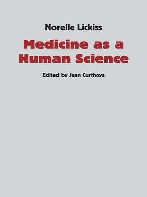 cover image of Medicine as a Human Science